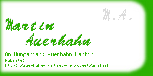 martin auerhahn business card
